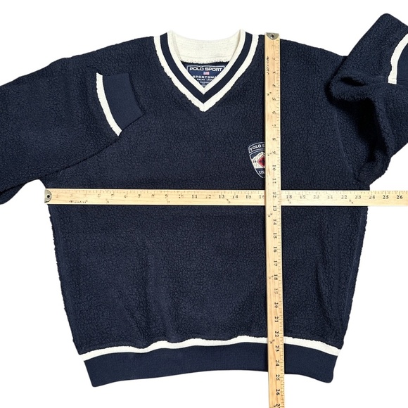 Vintage 90s Polo Sport Sportsman Made in USA Polar Fleece Sweater Mens Medium - Picture 6 of 6